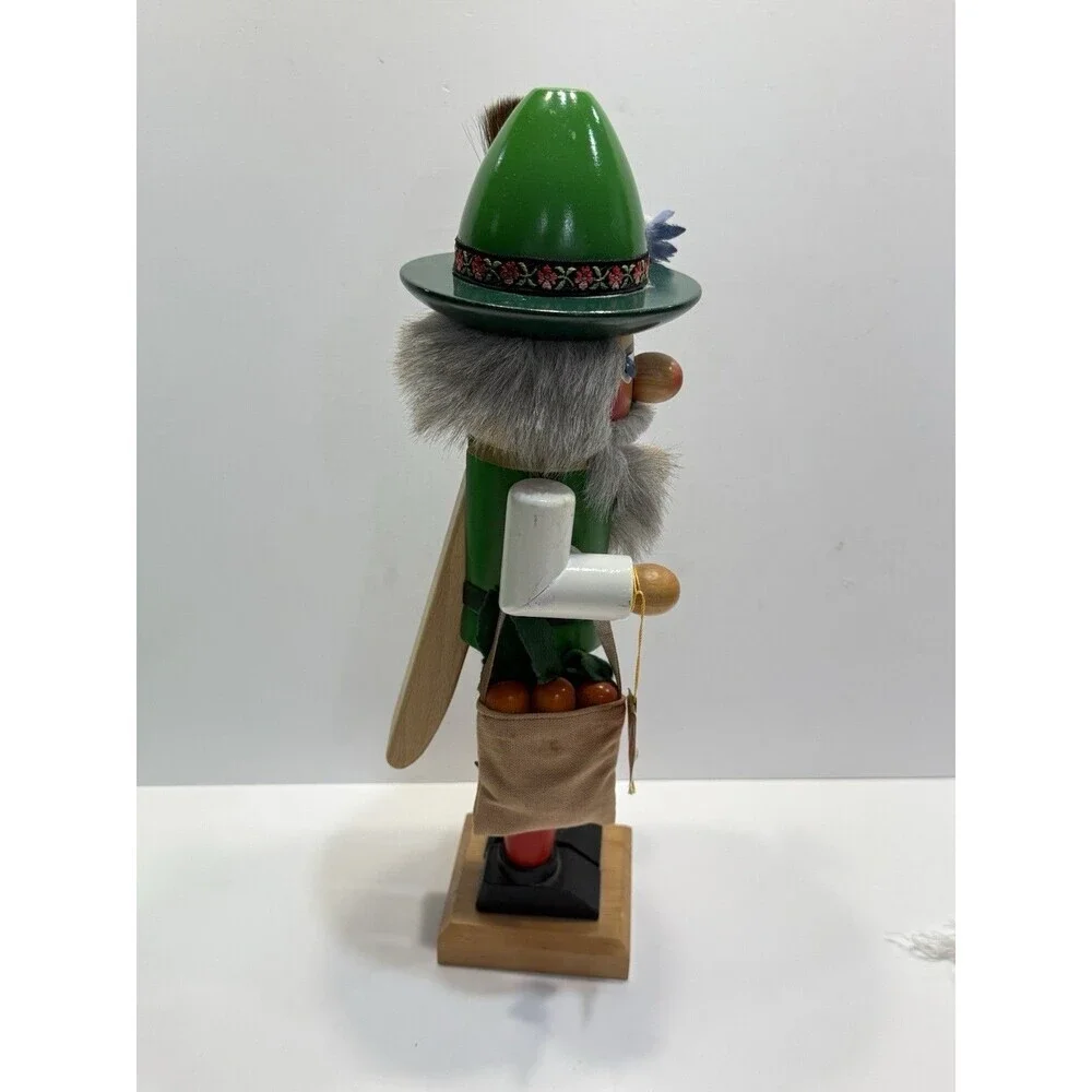 Vtg Steinbach Wooden Bavarian Huntsman Nutcracker Green Hat Christmas 15